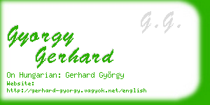 gyorgy gerhard business card